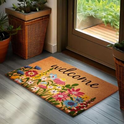 BRUBAKER Deurmat voor binnen en buiten, bloemenweide BRUBAKER Deurmat voor binnen en buiten, bloemenweide