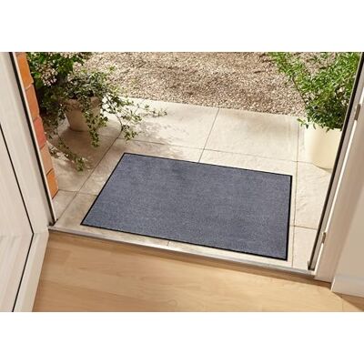 HANSE Home Teppich Boss Voetmat voor binnen en buiten, wasbaar (100% polypropyleen, uv- en weerbestendig, met rubber beklede achterkant), maat: 80x120 cm, kleur: grijs HANSE Home Teppich Boss Voetmat voor binnen en buiten, wasbaar (100% polypropyleen, uv- en weerbestendig, met rubber beklede achterkant), maat: 80x120 cm, kleur: grijs