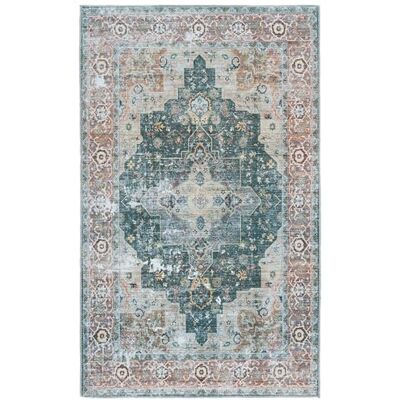 SAFAVIEH Distressed Arizona Collection machinewasbaar en antislip tapijt, ideaal voor drukbezochte ruimtes, Arizona collectie, laagpolig, rood en ivoor, 183 x 183 cm SAFAVIEH Distressed Arizona Collection machinewasbaar en antislip tapijt, ideaal voor drukbezochte ruimtes, Arizona collectie, laagpolig, rood en ivoor, 183 x 183 cm