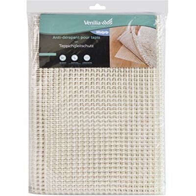 Venilia Venigrip 54170 Antislipmat voor tapijt, vloerbescherming, antislip, op maat te snijden, van pvc en polyester, wit, 120 x 180 cm Venilia Venigrip 54170 Antislipmat voor tapijt, vloerbescherming, antislip, op maat te snijden, van pvc en polyester, wit, 120 x 180 cm