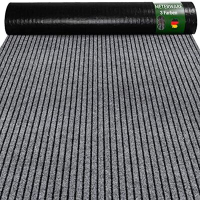 ANRO Mischa Deurmat, per meter, antislip en op maat te snijden, voor binnen en buiten, hal, handel, kantoor, horeca, kelder, grijs, 120 x 100 cm ANRO Mischa Deurmat, per meter, antislip en op maat te snijden, voor binnen en buiten, hal, handel, kantoor, horeca, kelder, grijs, 120 x 100 cm