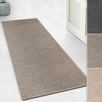 Floordirekt Calcuta tapijtloper, tijgerogen design, optische sisal, luxe vloerkleed, ontvangsttapijt voor woonkamer, keuken, slaapkamer en hal (taupe, 80 x 300 cm) Floordirekt Calcuta tapijtloper, tijgerogen design, optische sisal, luxe vloerkleed, ontvangsttapijt voor woonkamer, keuken, slaapkamer en hal (taupe, 80 x 300 cm)