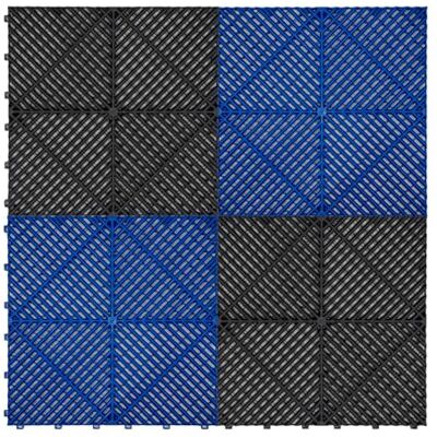 Monster Cable Geventileerde vloertegels, modulair, in elkaar grijpend en randen, 120, zwart en 120, blauw, enkele garage, dubbele vloermat, showroom, zeer robuust, polypropyleen, antislip, waterdicht, drainage, 6 x Monster Cable Geventileerde vloertegels, modulair, in elkaar grijpend en randen, 120, zwart en 120, blauw, enkele garage, dubbele vloermat, showroom, zeer robuust, polypropyleen, antislip, waterdicht, drainage, 6 x
