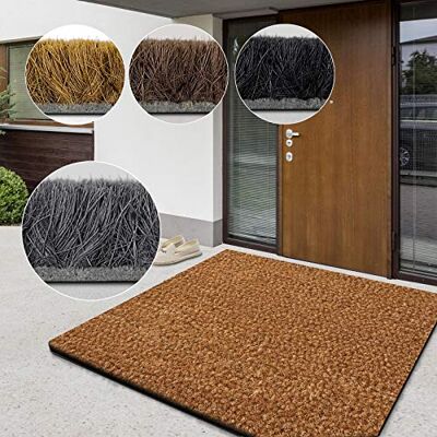 casa pura Kokosmat, premium tapijt van natuurlijke vezels, uitstekende deurmat voor binnen en buiten, entreemat, duurzaam, absorberend, vele maten, dikte 17 mm, 50 x 80 cm, naturel casa pura Kokosmat, premium tapijt van natuurlijke vezels, uitstekende deurmat voor binnen en buiten, entreemat, duurzaam, absorberend, vele maten, dikte 17 mm, 50 x 80 cm, naturel