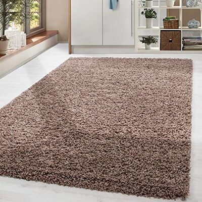 HomebyHome Vloerkleed, woonkamer, shaggy, hoogpolig, extra zacht, pluizig tapijt, voor slaapkamer, eetkamer, keuken, patroon, tapijt, Halı Kilim, mokka, 300 x 400 cm, XXL HomebyHome Vloerkleed, woonkamer, shaggy, hoogpolig, extra zacht, pluizig tapijt, voor slaapkamer, eetkamer, keuken, patroon, tapijt, Halı Kilim, mokka, 300 x 400 cm, XXL