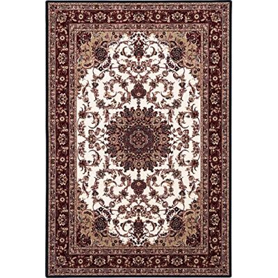 Agnella Diverse Beatrice Tapijt 100% Nieuw-Zeelandse wol Geweven met Wilton-technologie Modern vintage retro woonkamertapijt 133 x 180 x 1,20 cm Donkerrood Agnella Diverse Beatrice Tapijt 100% Nieuw-Zeelandse wol Geweven met Wilton-technologie Modern vintage retro woonkamertapijt 133 x 180 x 1,20 cm Donkerrood