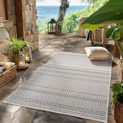 SIMPEX Vloerkleed voor buiten, grijs, 80 x 250 cm, hal, weerbestendig, uv-bestendig, onderhoudsvriendelijk, Scandinavisch design, boho, voor keuken, balkon, terras, woonkamer SIMPEX Vloerkleed voor buiten, grijs, 80 x 250 cm, hal, weerbestendig, uv-bestendig, onderhoudsvriendelijk, Scandinavisch design, boho, voor keuken, balkon, terras, woonkamer