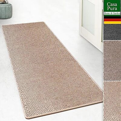 casa pura Tapijt in sisal-look, platte stof met tijreye-structuur, bekroond met een GUT-zegel, te combineren met trapmatten (beige, 66 x 150 cm) casa pura Tapijt in sisal-look, platte stof met tijreye-structuur, bekroond met een GUT-zegel, te combineren met trapmatten (beige, 66 x 150 cm)