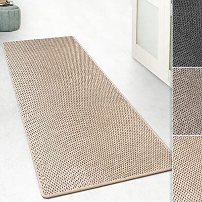 Floordirekt Calcutta Luxe gangtapijt van sisal, tijgeroogpatroon, tapijt voor woonkamer, keuken, slaapkamer en hal, beige, 66 x 300 cm Floordirekt Calcutta Luxe gangtapijt van sisal, tijgeroogpatroon, tapijt voor woonkamer, keuken, slaapkamer en hal, beige, 66 x 300 cm