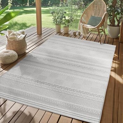 SIMPEX Vloerkleed voor buiten, grijs, 240 x 340 cm, weerbestendig, uv-bestendig, onderhoudsvriendelijk, Scandinavisch design, boho, voor keuken, balkon, terras, tuin, woonkamer SIMPEX Vloerkleed voor buiten, grijs, 240 x 340 cm, weerbestendig, uv-bestendig, onderhoudsvriendelijk, Scandinavisch design, boho, voor keuken, balkon, terras, tuin, woonkamer