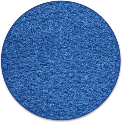 casa pura Rond tapijt Ø 100 cm donkerblauw antislip plat tapijt voor woonkamer, keuken, slaapkamer, ook ideaal als bureaustoelmat, Londen casa pura Rond tapijt Ø 100 cm donkerblauw antislip plat tapijt voor woonkamer, keuken, slaapkamer, ook ideaal als bureaustoelmat, Londen