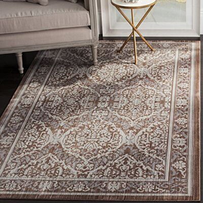 SAFAVIEH Rechthoekig tapijt voor binnen, handwerk, geweven, collectie Valence, VAL208, in grijs/bruin, 91 x 152 cm, voor woonkamer, slaapkamer of andere binnenruimtes. SAFAVIEH Rechthoekig tapijt voor binnen, handwerk, geweven, collectie Valence, VAL208, in grijs/bruin, 91 x 152 cm, voor woonkamer, slaapkamer of andere binnenruimtes.