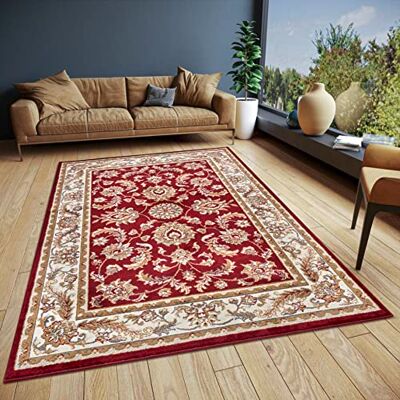 HANSE Home Reni Oosters tapijt, klassiek, dicht geweven, met ornamenten en bloemmotieven, zacht laagpolig tapijt voor slaapkamer, eetkamer, woonkamer, hal, crèmerood, 80 x 120 cm HANSE Home Reni Oosters tapijt, klassiek, dicht geweven, met ornamenten en bloemmotieven, zacht laagpolig tapijt voor slaapkamer, eetkamer, woonkamer, hal, crèmerood, 80 x 120 cm
