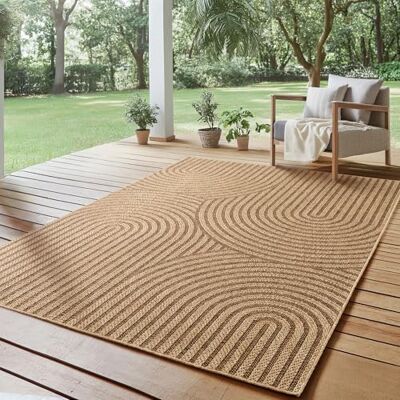 SIMPEX Vloerkleed voor buiten, 240 x 340 cm, XL, weerbestendig, onderhoudsvriendelijk, jute-look, natuurlijk, Scandinavisch design, boho, voor woonkamer, terras, balkon SIMPEX Vloerkleed voor buiten, 240 x 340 cm, XL, weerbestendig, onderhoudsvriendelijk, jute-look, natuurlijk, Scandinavisch design, boho, voor woonkamer, terras, balkon