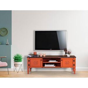 Hanah Home Elegante oranje tv-kast, 150 cm breed, 40 cm hoog, 50 cm diep, 100% MDF met schuimrubberen bovenkant en hoornpoten, modern design voor woonkamer en entertainmentruimtes Hanah Home Elegante oranje tv-kast, 150 cm breed, 40 cm hoog, 50 cm diep, 100% MDF met schuimrubberen bovenkant en hoornpoten, modern design voor woonkamer en entertainmentruimtes
