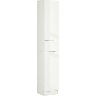 kleankin Badkamermeubel, eigentijdse zuil, 3 planken, wit 2 kasten, 1 lade, uittrekbare lade kleankin Badkamermeubel, eigentijdse zuil, 3 planken, wit 2 kasten, 1 lade, uittrekbare lade