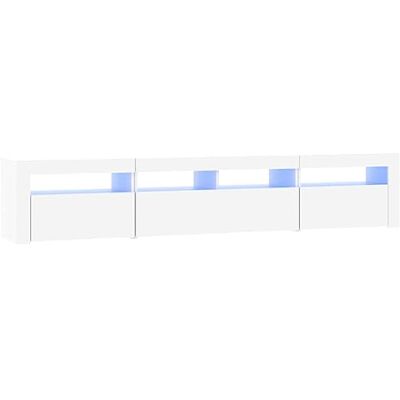 vidaXL Tv-meubel met LED-verlichting 210x35x40 cm wit vidaXL Tv-meubel met LED-verlichting 210x35x40 cm wit