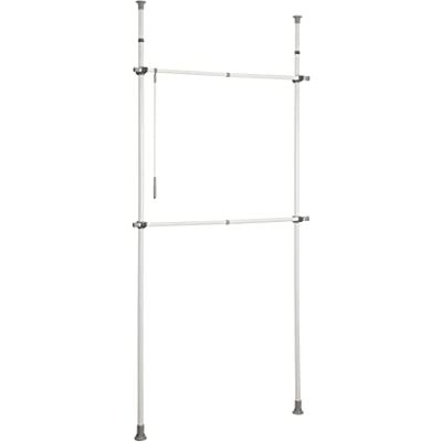WENKO telescopisch kledingkastsysteem Hercules Basic, verstelbaar bestelsysteem, kledingreksysteem, staal, 75-120 x 165-300 x 11 cm, wit WENKO telescopisch kledingkastsysteem Hercules Basic, verstelbaar bestelsysteem, kledingreksysteem, staal, 75-120 x 165-300 x 11 cm, wit