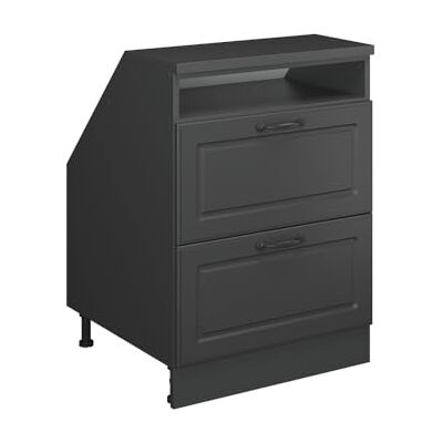 Vicco Rion Helling Opbergkast, landelijk antraciet/antraciet, L 60 x D 60 cm met 2 laden, ruimtebesparend voor zolderruimtes Vicco Rion Helling Opbergkast, landelijk antraciet/antraciet, L 60 x D 60 cm met 2 laden, ruimtebesparend voor zolderruimtes