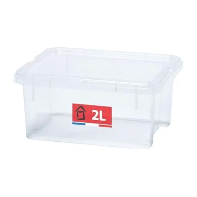 Sundis VIEW BOX XXS 0401002 transparante multifunctionele opbergdoos met deksel, 2 liter Sundis VIEW BOX XXS 0401002 transparante multifunctionele opbergdoos met deksel, 2 liter
