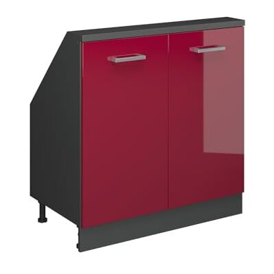 Vicco Rion opbergkast onder helling, glanzend rood/antraciet Vicco Rion opbergkast onder helling, glanzend rood/antraciet