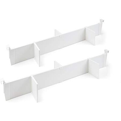 Emuca Verstelbare lade-organizer, lade-organizer, ladeverdeler, ladeverdeler 900 mm, aluminium, wit. Emuca Verstelbare lade-organizer, lade-organizer, ladeverdeler, ladeverdeler 900 mm, aluminium, wit.