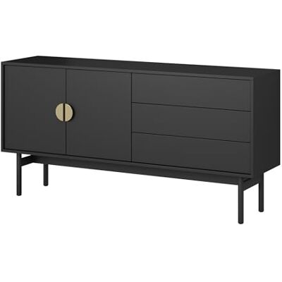 Selsey Stoon TV-kast met laden, 154 cm, zwart Selsey Stoon TV-kast met laden, 154 cm, zwart