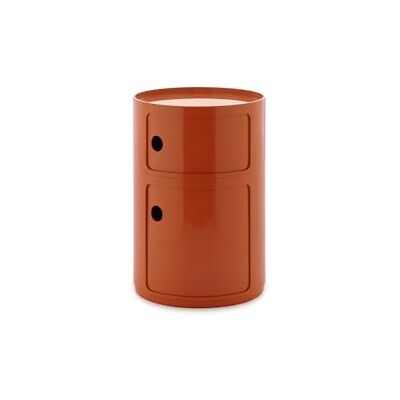 Kartell Componibili Big opbergkast, 2 elementen, diameter 42 cm, oranje Kartell Componibili Big opbergkast, 2 elementen, diameter 42 cm, oranje