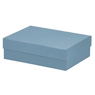 Rössler Papier 13401453153 Boxline rechthoekig karton 196 x 264 x 80 mm, jeans, 1 stuk Rössler Papier 13401453153 Boxline rechthoekig karton 196 x 264 x 80 mm, jeans, 1 stuk