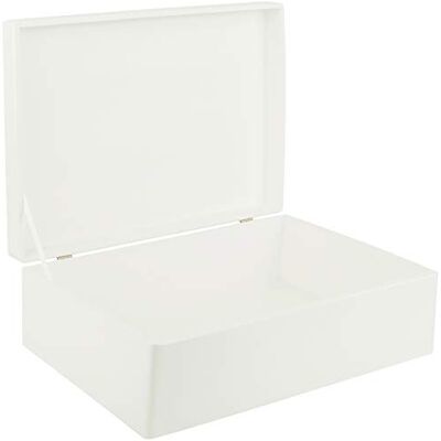 Creative XL Witte Grote Houten Doos Opbergdoos 40 x 30 x 14 cm (+/-1cm) met Deksel zonder Handgrepen Borst voor Decoratie voor Documenten, Kostbaarheden, Speelgoed en Gereedschap Creative XL Witte Grote Houten Doos Opbergdoos 40 x 30 x 14 cm (+/-1cm) met Deksel zonder Handgrepen Borst voor Decoratie voor Documenten, Kostbaarheden, Speelgoed en Gereedschap