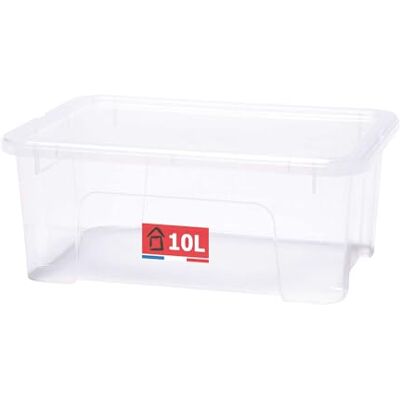 Sundis View Box, opbergdoos van kunststof met deksel, 10 l, transparant, stapelbaar en stapelbaar, ideaal voor kleine voorwerpen thuis en op kantoor Sundis View Box, opbergdoos van kunststof met deksel, 10 l, transparant, stapelbaar en stapelbaar, ideaal voor kleine voorwerpen thuis en op kantoor