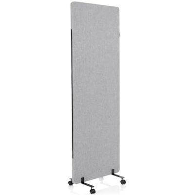 hjh OFFICE Mobiele akoestische verdeler 891004-177 x 60 cm, flexibele stof, lichtgrijs, middenpaneel met wielen en glijders hjh OFFICE Mobiele akoestische verdeler 891004-177 x 60 cm, flexibele stof, lichtgrijs, middenpaneel met wielen en glijders