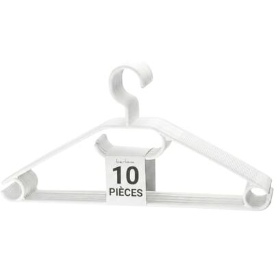 Berlona 360° draaibare haakhangers, 10 stuks, antislip, wit Berlona 360° draaibare haakhangers, 10 stuks, antislip, wit