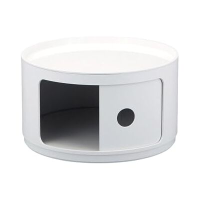 Kartell Componibili, container 1 element, wit, ronde basis Kartell Componibili, container 1 element, wit, ronde basis