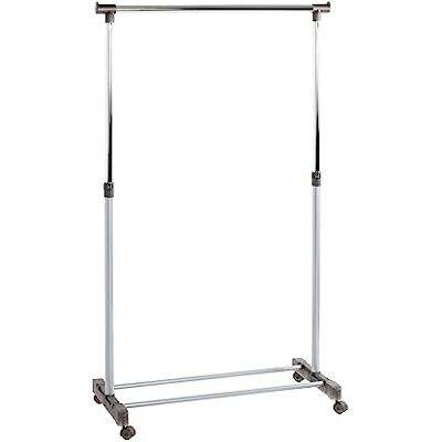 HAKU Möbel 44731 kledingrek, stalen buis/PVC, aluminium/verchroomd/grijs HAKU Möbel 44731 kledingrek, stalen buis/PVC, aluminium/verchroomd/grijs