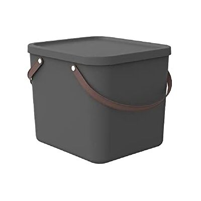 Rotho Albula Opbergdoos 40 l met deksel, 40 l (40,0 x 40,0 x 34,0 cm), antraciet Rotho Albula Opbergdoos 40 l met deksel, 40 l (40,0 x 40,0 x 34,0 cm), antraciet