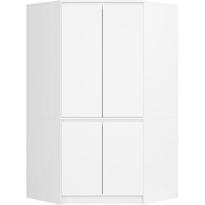 AKORD Hoekkast wit 100 cm 4 deuren 6 legplanken 100 x 50 x 180 cm (b x h x d) AKORD Hoekkast wit 100 cm 4 deuren 6 legplanken 100 x 50 x 180 cm (b x h x d)