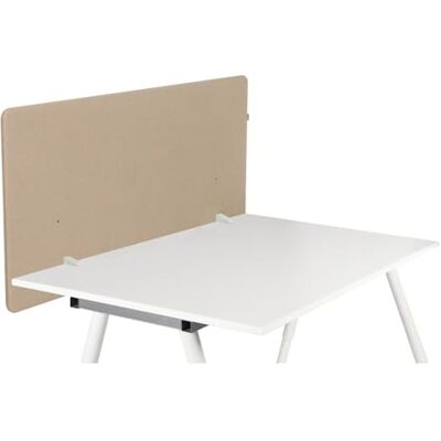 hjh OFFICE Akustik FLEXMIUT D1 Tafelverdeler, 62 x 120 cm, inkijkbescherming, geluidsisolatie, bureauverdeler, beige hjh OFFICE Akustik FLEXMIUT D1 Tafelverdeler, 62 x 120 cm, inkijkbescherming, geluidsisolatie, bureauverdeler, beige