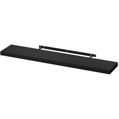 WOLTU RG9315sz Wandrek, drijvend cd-rek, voor woonkamer, keuken, slaapkamer, badkamer, 120 x 22,9 x 3,8 cm, zwart WOLTU RG9315sz Wandrek, drijvend cd-rek, voor woonkamer, keuken, slaapkamer, badkamer, 120 x 22,9 x 3,8 cm, zwart