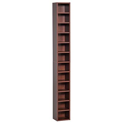 HOMCOM CD- en DVD-opbergdoos, CD-toren, 21 x 20 x 175 cm, bruin HOMCOM CD- en DVD-opbergdoos, CD-toren, 21 x 20 x 175 cm, bruin