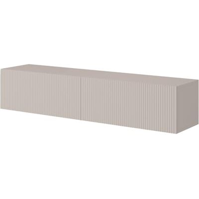 Selsey TV-kast, tv-kast, 140 cm, hangend, gefreesde voorkant, beige, grijs, fiets Selsey TV-kast, tv-kast, 140 cm, hangend, gefreesde voorkant, beige, grijs, fiets