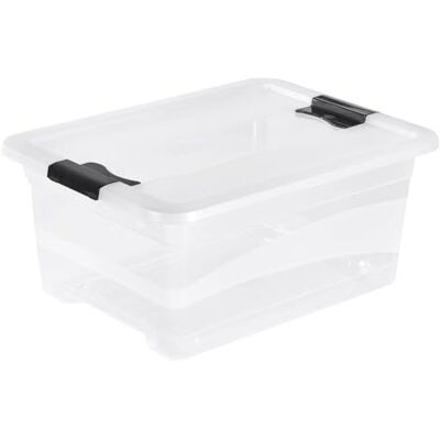 keeeper Cornelia opbergdoos met deksel en sluitsysteem, 39,5 x 29,5 x 17,5 cm, 12 l, transparant keeeper Cornelia opbergdoos met deksel en sluitsysteem, 39,5 x 29,5 x 17,5 cm, 12 l, transparant
