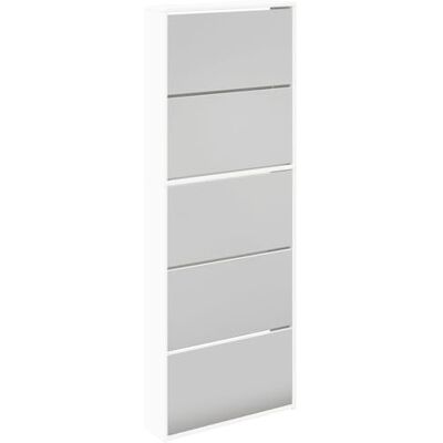 vidaXL Schoenenkast met 5 spiegels 63 x 17 x 169,5 cm wit vidaXL Schoenenkast met 5 spiegels 63 x 17 x 169,5 cm wit