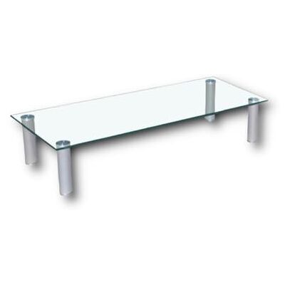 Euro Tische TV-standaard van glas in 3 verschillende maten en kleuren, schermhoogte 17 cm, ideaal als tv-kast of monitorstandaard, helder glas, 80 cm Euro Tische TV-standaard van glas in 3 verschillende maten en kleuren, schermhoogte 17 cm, ideaal als tv-kast of monitorstandaard, helder glas, 80 cm