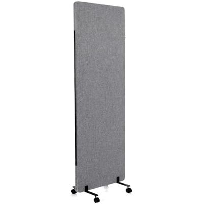 hjh OFFICE Flexmiut 891007 akoestische scheidingswand 177 x 60 cm, centrale plaat met wielen en glijders, donkergrijs hjh OFFICE Flexmiut 891007 akoestische scheidingswand 177 x 60 cm, centrale plaat met wielen en glijders, donkergrijs