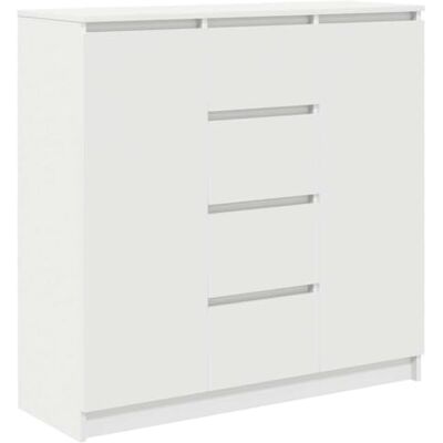 vidaXL Dressoir met laden, wit, 100,5 x 35 x 98,5 cm, bewerkt hout vidaXL Dressoir met laden, wit, 100,5 x 35 x 98,5 cm, bewerkt hout