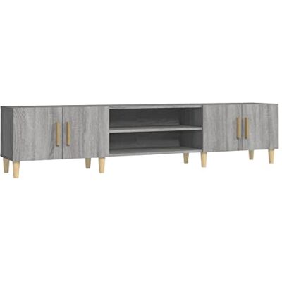 vidaXL Tv-meubel 180 x 31,5 x 40 cm bewerkt hout grijs sonoma eikenkleurig vidaXL Tv-meubel 180 x 31,5 x 40 cm bewerkt hout grijs sonoma eikenkleurig