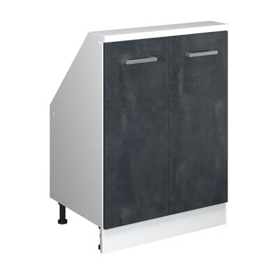 Vicco Rion opbergkast onder helling, beton zwart/wit Vicco Rion opbergkast onder helling, beton zwart/wit