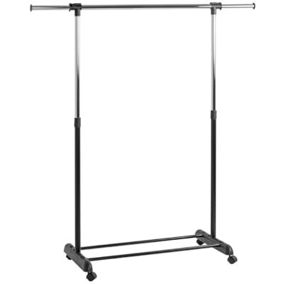 HAKU Möbel 44530 kledingrek, verchroomd, 44 x 145 x 170 cm, zwart HAKU Möbel 44530 kledingrek, verchroomd, 44 x 145 x 170 cm, zwart