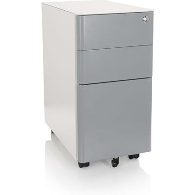 hjh OFFICE 743019 rolcontainer, A4, staal, wit/grijs hjh OFFICE 743019 rolcontainer, A4, staal, wit/grijs